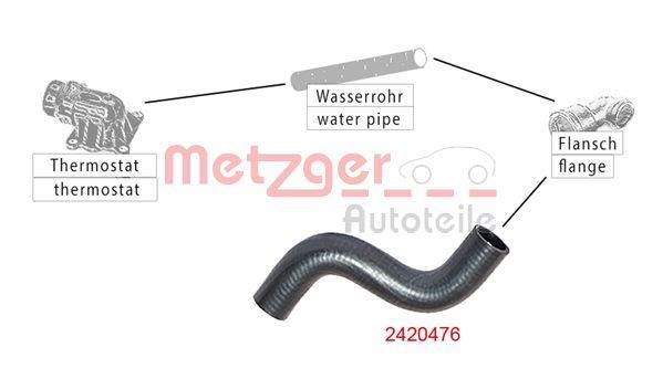 Tubería de radiador METZGER ref. 2420476
